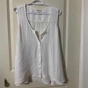Loose button down top